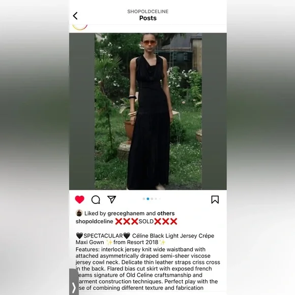 Celine Black Maxi Dress - Picture 6 of 14